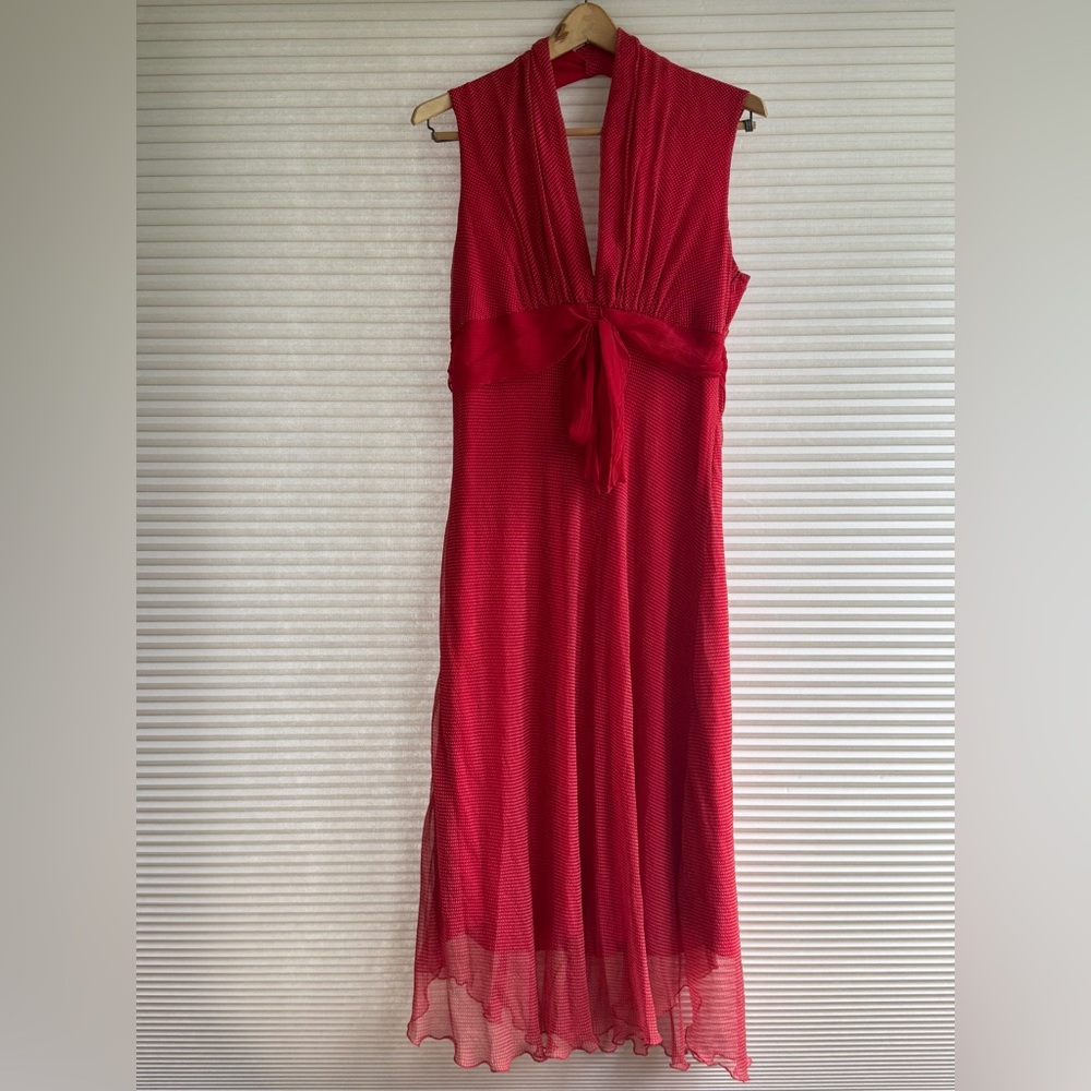 Jonathan Martin 100% Silk Red and white Polka Dot Women’s Dress size 12